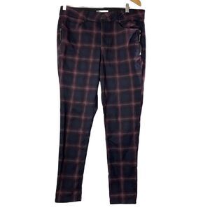 Wit & Wisdom Ab Solution Tonal Plaid High Waist Ankle Skinny Pants Size 12P
